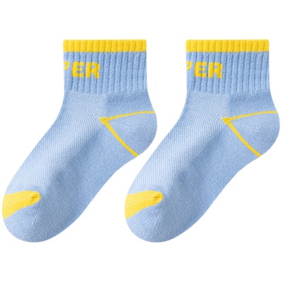5双装  儿童袜子透气网眼袜夏季薄款中大童运动袜抗菌消臭中筒袜