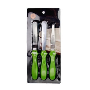 三能不锈钢3件套刮刀小号奶油蛋糕裱花抹平面刀烘焙工具SN47824