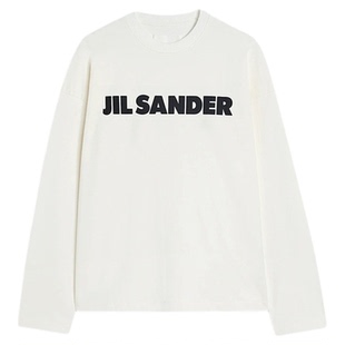【季末特享】JIL SANDER 男女同款 棉质LOGO长袖T恤