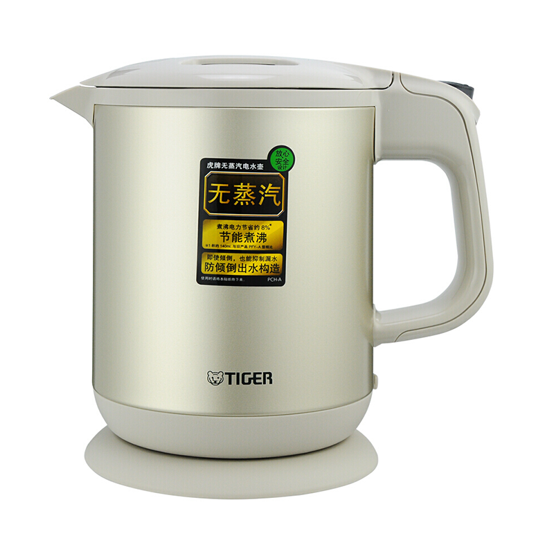 TIGER/虎牌电热水壶PFY-A08C烧水壶家用双层防烫电水壶宿舍开水壶