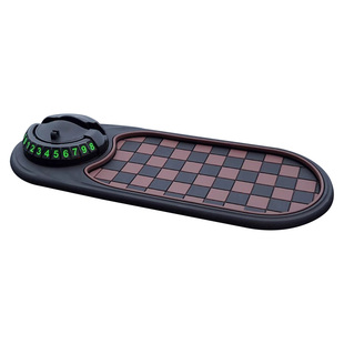 【防滑稳固耐高温】2025新款车载防滑垫多功能手机支架停车号码牌