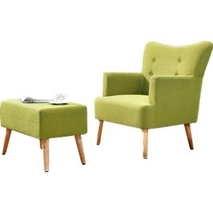 全友家居简约现代沙发单人沙发脚凳小户型沙发休闲家具靠背椅子KS