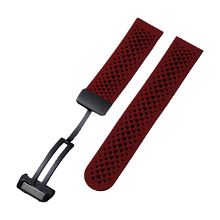 适用COROS高驰手表PACE3表带PACE2专用运动透气网孔硅胶智能APEX2PRO暗红色磁吸腕带基普乔格透气男女新款22