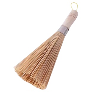 天然竹锅刷厨房木柄洗碗刷锅专用刷子家用老式竹吹帚不伤锅清洁刷