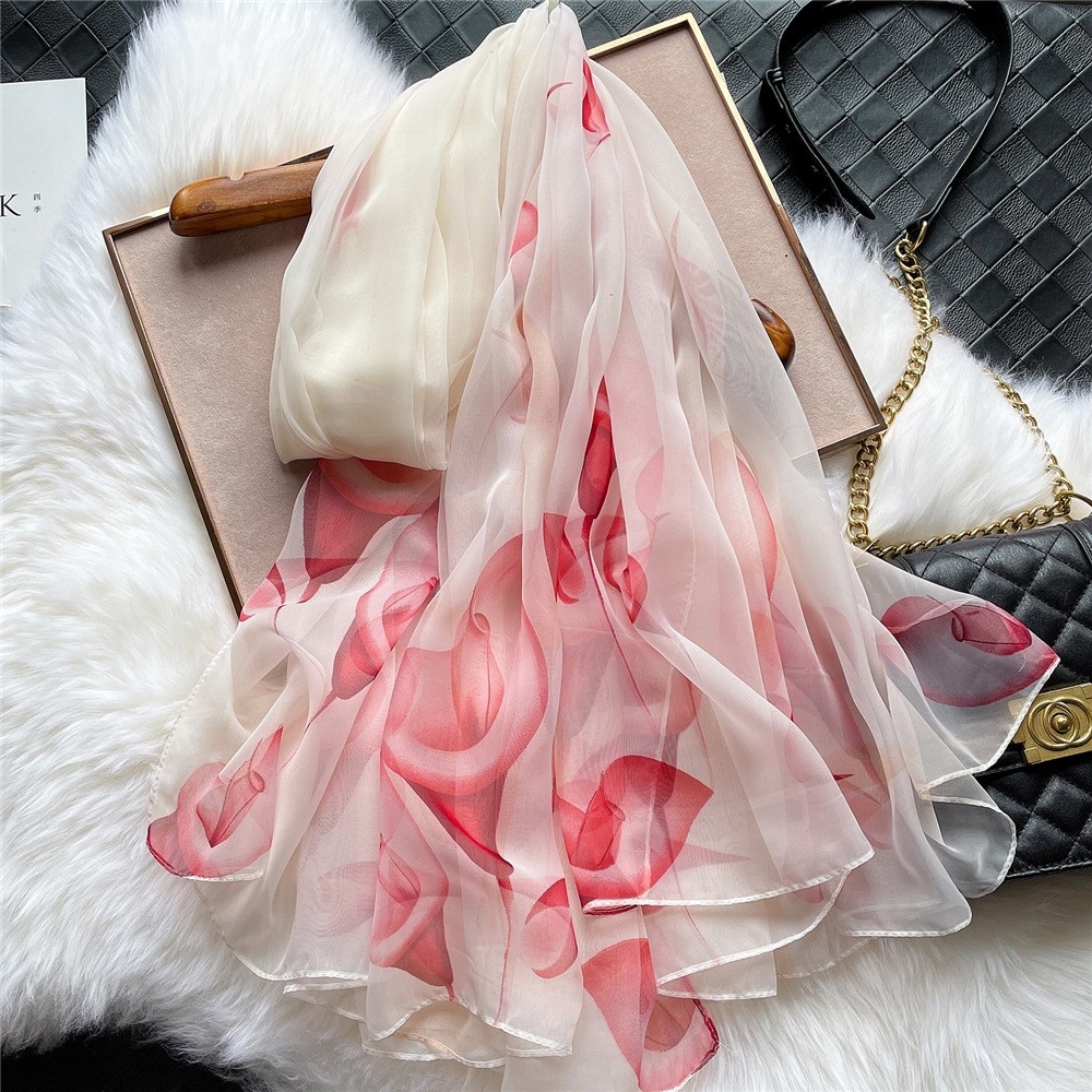 丝巾女轻薄款夏超大海边沙滩巾防晒披肩长款百搭冰丝纱巾围巾两用