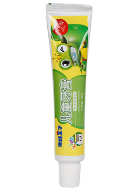 青蛙王子儿童水晶牙膏含氟防蛀牙