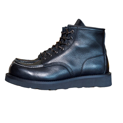 美式复古工装鞋荔枝纹牛皮