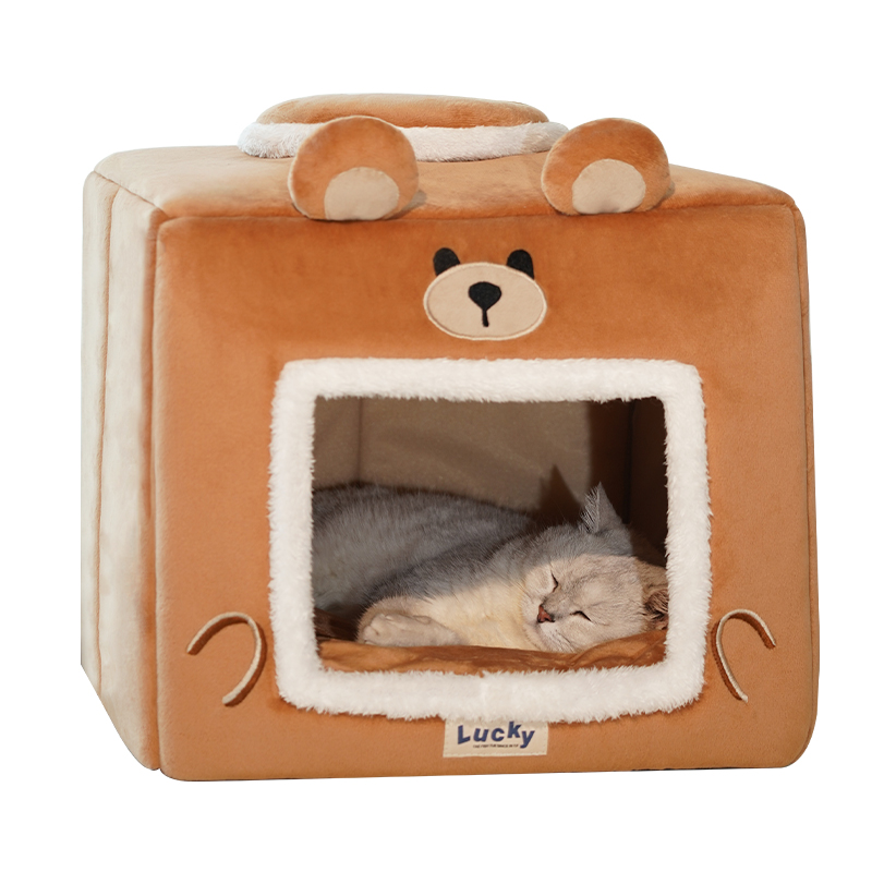 猫窝冬天保暖封闭式安全感冬季狗窝超级大四季通用躲避屋猫咪睡窝