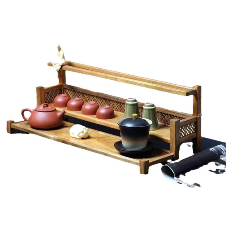 桌面置物架实木金丝楠木茶杯架