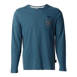 隐者山之道丨三夫户外休闲男溟波华夫格长袖T恤圆领卫衣干爽透气