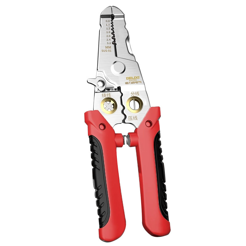 德力西电气剥线钳电工专用钳子多功能接线拔线压线剪线钳工具大全