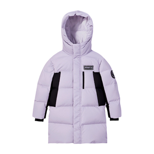 EBAER儿童羽绒服中长款2025冬季新款男童女童加厚极寒连帽外套潮