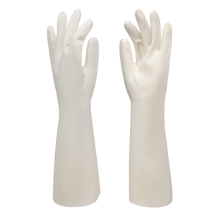 雪莲加长加厚型38厘米丁晴光里防切割防撕裂防滑胶皮手套2双包邮