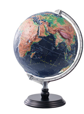 得力地球仪儿童3d立体悬浮地球仪正版浮雕地球仪小学生用2026新款3d立体凹凸地形浮雕地球仪生日礼物儿童礼物