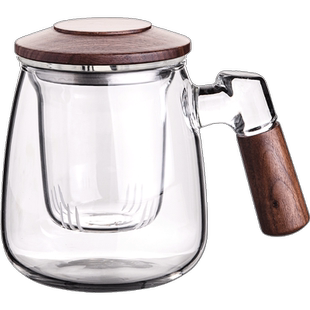 中式茶杯高档个人专用办公室泡茶杯男士喝红茶绿茶杯子茶水分离杯