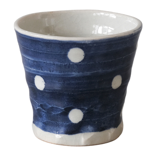 濑户烧陶制大杯威士忌酒杯加冰釉下彩日本进口大容量茶杯喝水杯子