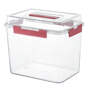 霜山花胶陈皮密封箱手提白酒收纳箱PET透明雪茄保存盒防潮茶叶罐