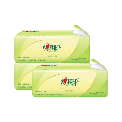心相印手帕纸3层28抽茶语系列学生随身旅游出行抽取式迷你小包