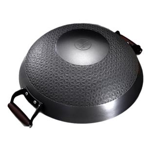 十九叔家用铸铁锅氮化防锈无涂层电磁炉燃气灶通用炒菜炒锅不粘锅