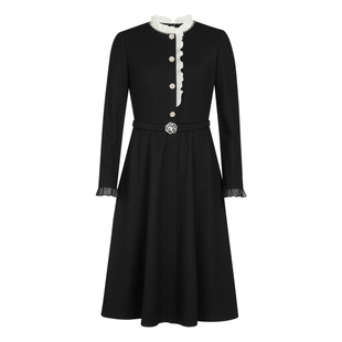 【绵羊毛】Koradior珂莱蒂尔商场同款秋气质连衣裙女