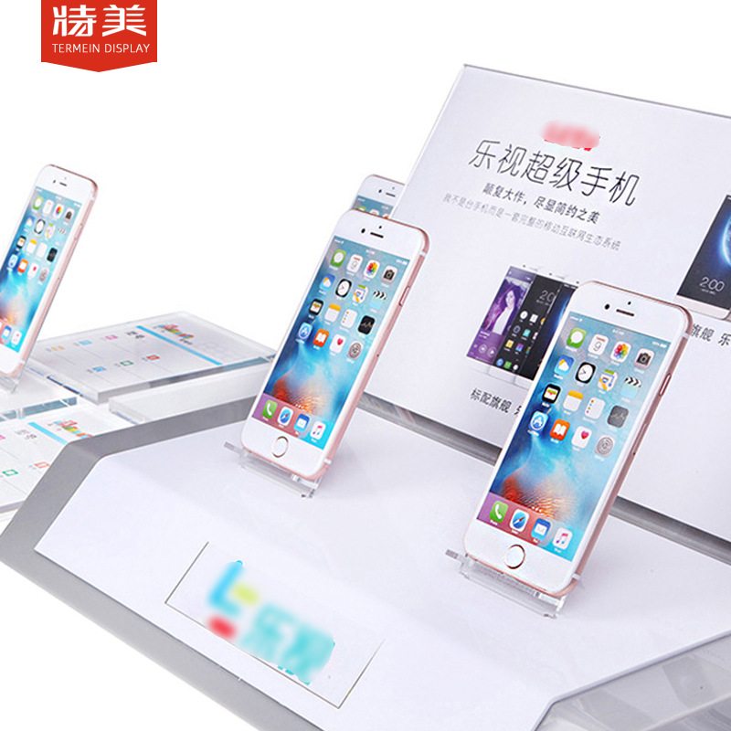 亚克力手机展示架品牌样机宣传桌面可陈列架展台道具电子产品发光