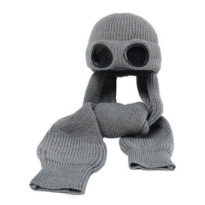 IIING帽控飞行员墨镜针织帽