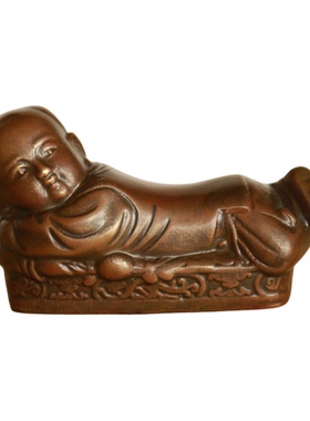 铜万福全铜孩儿枕福娃镇尺镇纸