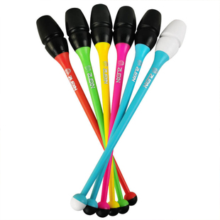 专业可连接可插入橡胶体操棒双色橡胶可插棒艺术专业韵律体操棒