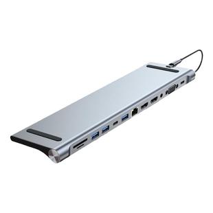 跨境 12合一扩展坞 网卡MST多屏异显适用于苹果华为电脑 拓展坞
