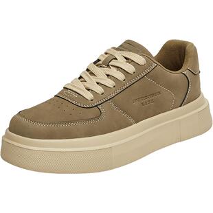 百思图秋冬季百搭休闲低帮运动鞋板鞋厚底圆头男鞋休闲鞋S886DAM4