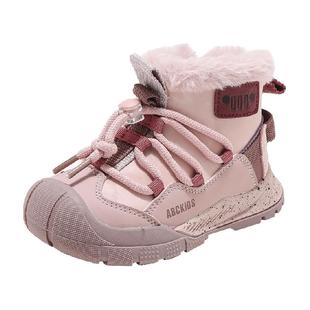 Abckids童鞋2025冬季新款百搭舒适雪地靴加绒加厚防寒休闲鞋