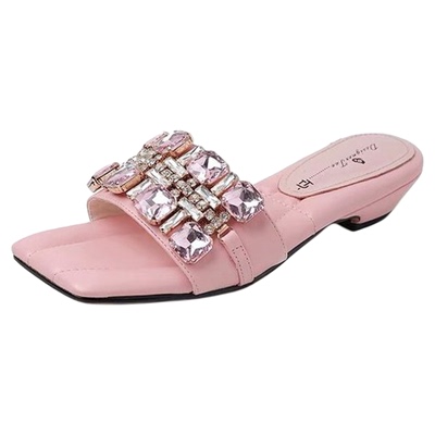 满钻一字拖凉拖跟鞋水钻拖鞋2