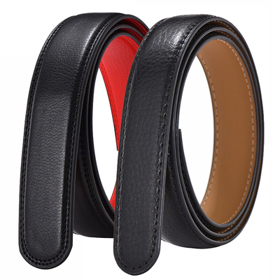 不带头皮带女自动扣纯牛皮光身