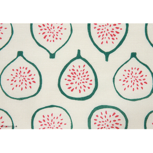 韩国进口20支纯棉纱布面料cottonvill手工简约家居装饰布艺无花果