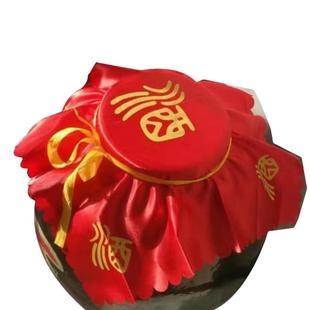 酒盖布酒坛封口红布30/40/50/60/70/80/100cm装饰绸大布支持定制