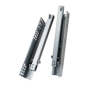 托底抽屉导轨橱柜抽屉底部滑道隐藏缓冲滑轨底装阻尼抽屉反弹轨道