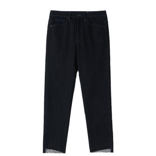 klee klee秋冬女装通勤起绒小个子紧身显瘦黑牛仔裤K0253PA30