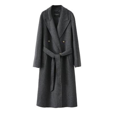 POPCHRIO正肩型羊毛双面呢大衣