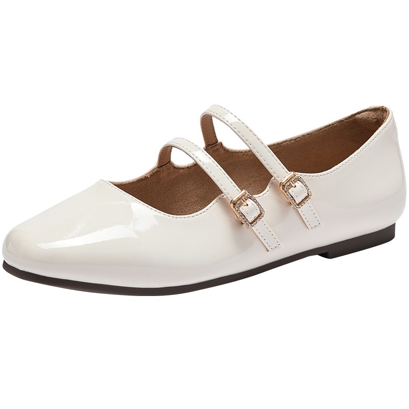 热风红色浅口单鞋女鞋26年春季新款玛丽珍鞋配裙子皮鞋H07W26106