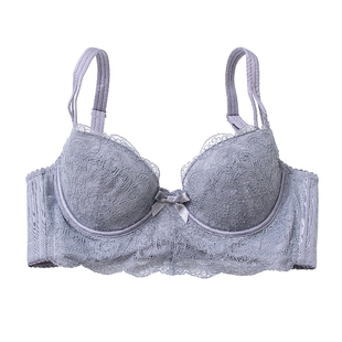 重璞大杯文胸收副乳调整型内衣聚拢防下垂薄款中央开叉下摆设计