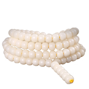 天然菩提根手串非白玉手串佛珠男女圆珠108颗手链项链高密菩提子