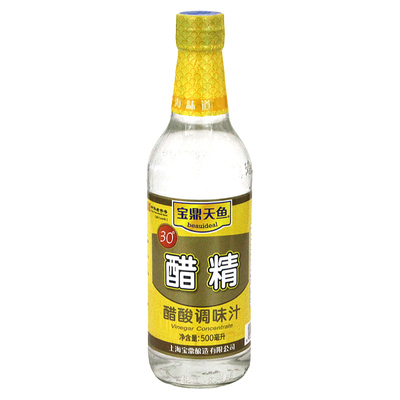 宝鼎天鱼30度醋精500ml*1/2/3瓶装食品级泡脚除垢清洁泡菜腌制