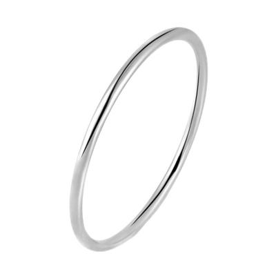 香港正生纯银999纯银光面银手镯女实心闭口足银镯子简约小众年轻
