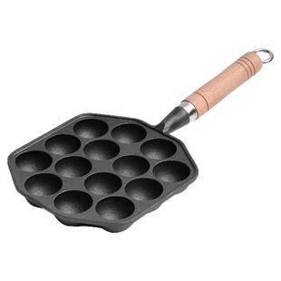 小幸福铸铁章鱼小丸子机家用烤盘无涂层不粘锅鹌鹑蛋模具瞎扯蛋锅