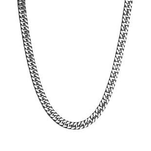 潮流嘻哈加粗链条钛钢古巴链项链男女港风个性百搭朋克配链不掉色