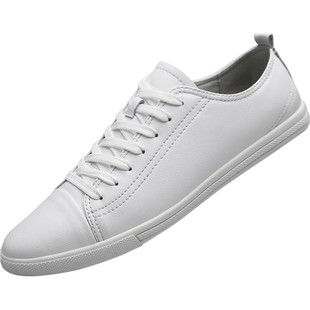 春季男鞋透气休闲板鞋男真皮男士小白鞋男韩版潮鞋百搭青年皮鞋男