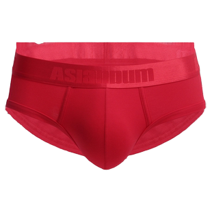 【拍3件109】Asianbum本命年鸿运红色莫代尔透气凸性感三平角内裤