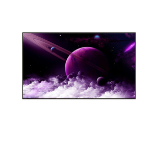 布克拉森新款投影仪编织透声幕中长焦短焦激光电视家用办公高清100寸180寸幕布铝合金窄边框打孔抗光透声幕布