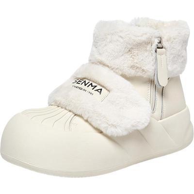 森马官方正品高帮毛毛鞋