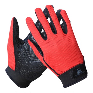 登山手套 防滑薄款手套 户外运动网眼透气防晒 包邮 全指手套